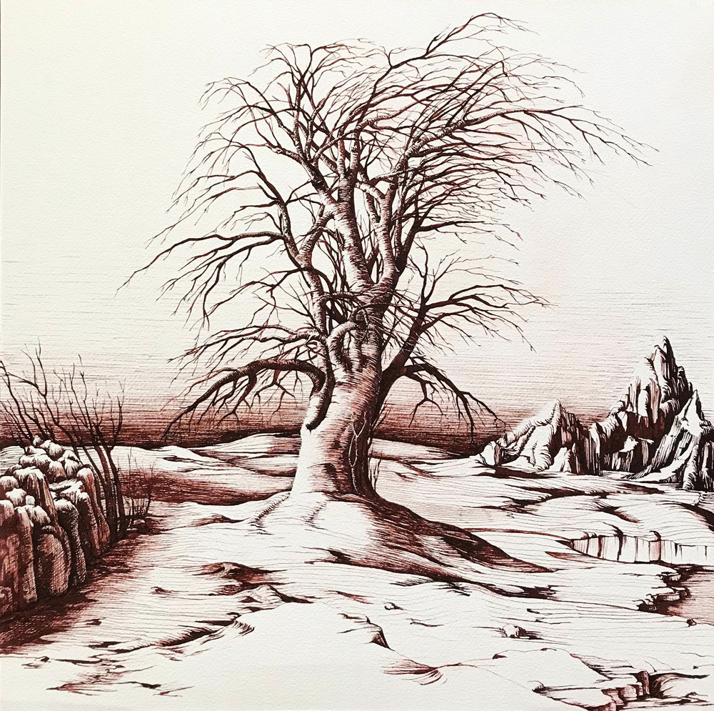 Winter tree - Ink on paper